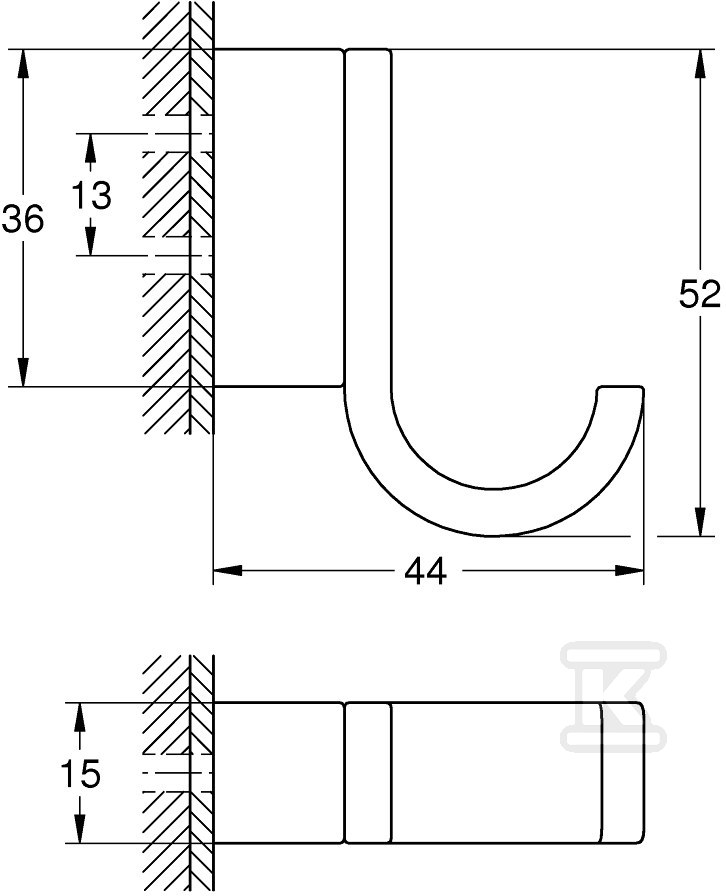 Selection - wieszak, czarny mat - 41216KF0